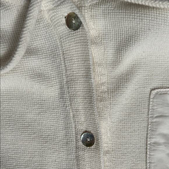 Johnny Was Ivory Textured Hoodie, Size Medium - Picture 5 of 14